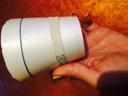 Upcycled Styrofoam Cup Vase