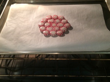 Peppermint Candy Bowls - oven step again after each addition