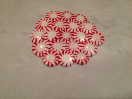 Peppermint Candy Bowls - remove from oven