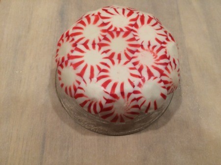 Peppermint Candy Bowls - remove paper