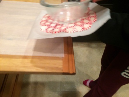 Peppermint Candy Bowls - invert bowl