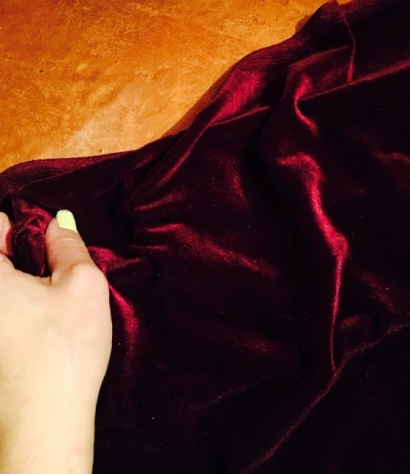 Chocolate Box Jewelry Display -glue down the fabric into the first candy space