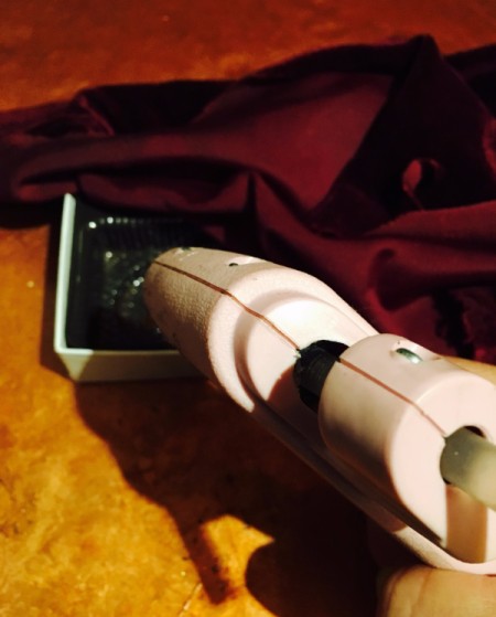 Chocolate Box Jewelry Display - continue gluing moving top to bottom and side to side