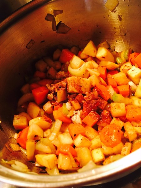 Creamy Ham Carrot Parsnip Soup