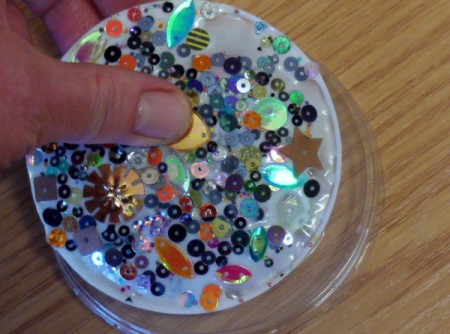 Glue and Sequin Sun Catcher