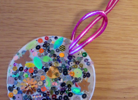 Glue and Sequin Sun Catcher