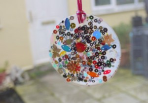 Glue and Sequin Sun Catcher