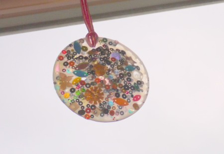 Glue and Sequin Sun Catcher