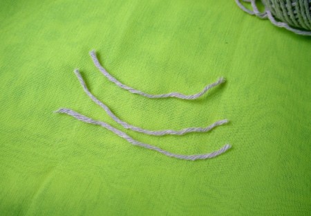 Shabby Chic Gift Tag - tie a knot in 3 short pieces of string