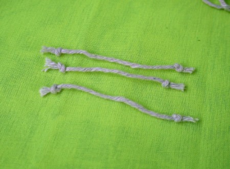 Shabby Chic Gift Tag - string with knots