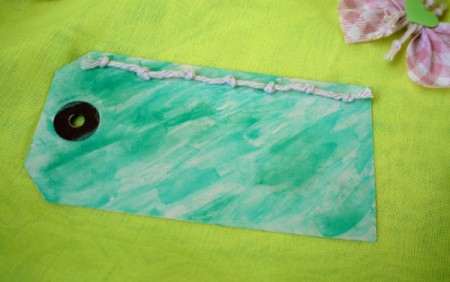 Shabby Chic Gift Tag - glue in place