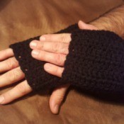 Crochet Men's Fingerless Gloves