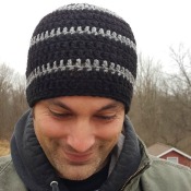 Men's Crocheted Skull-Cap