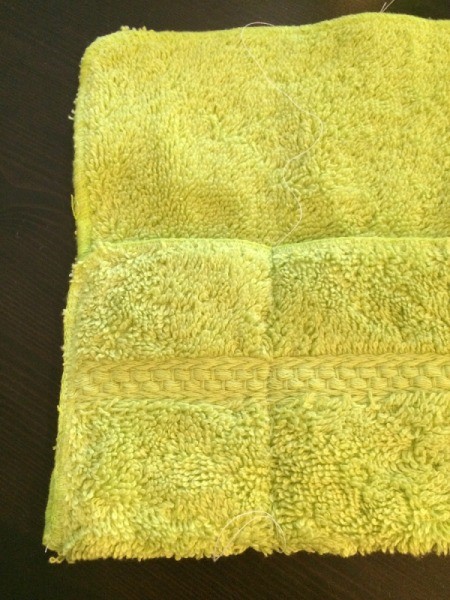 Washcloth Travel Toothbrush Holder - finished pocket