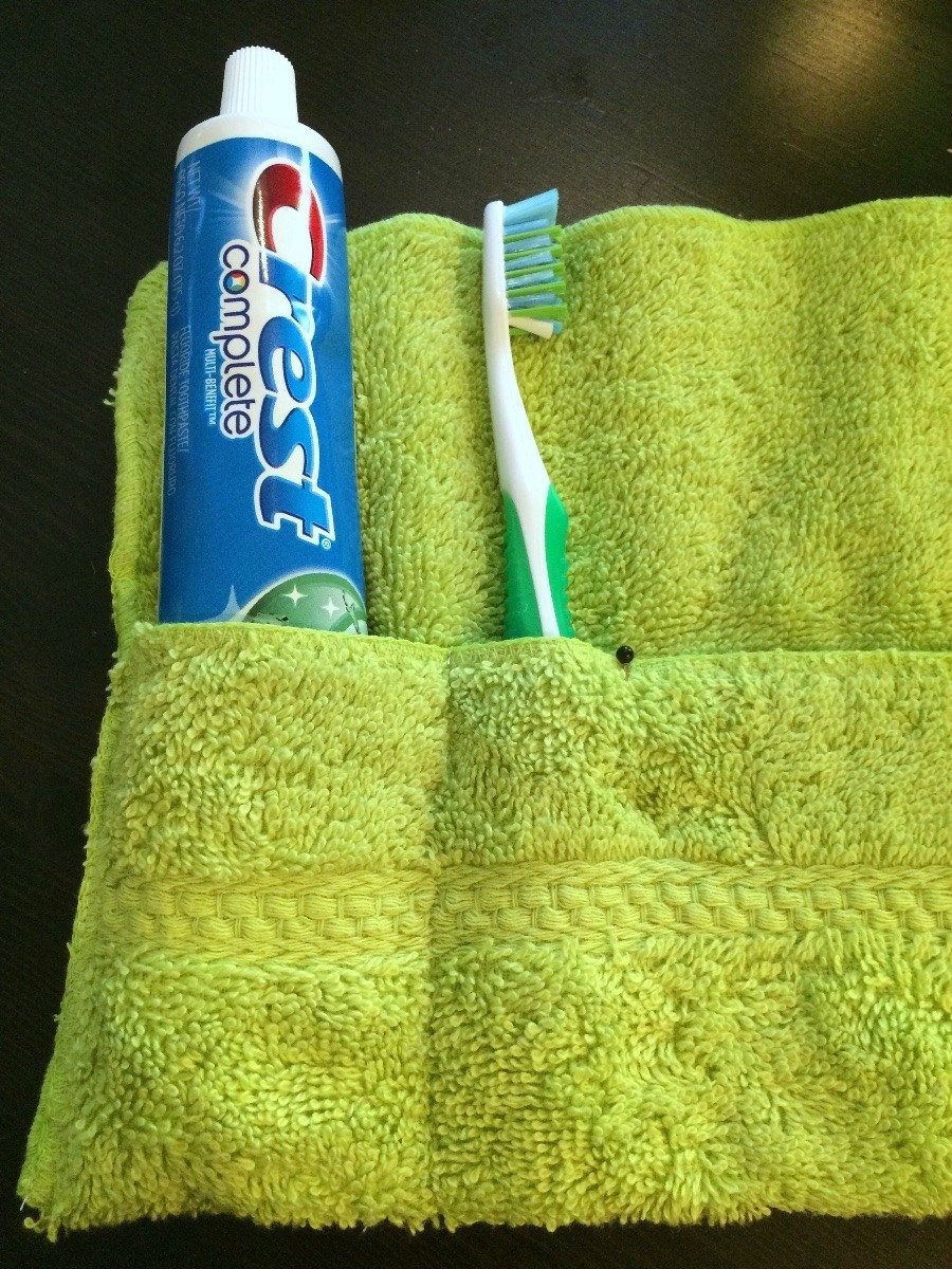 Making a Washcloth Travel Toothbrush Holder ThriftyFun
