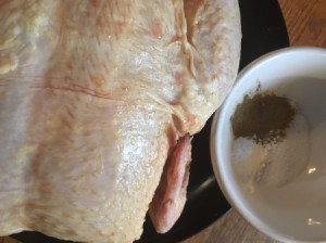 Crispiest Roast Chicken - chicken and spices