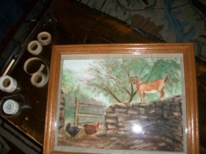 Fabric Tape Mat for Paintings or Photos - finished framing job