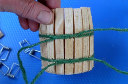 Clothespin Barrel Shaped Pot