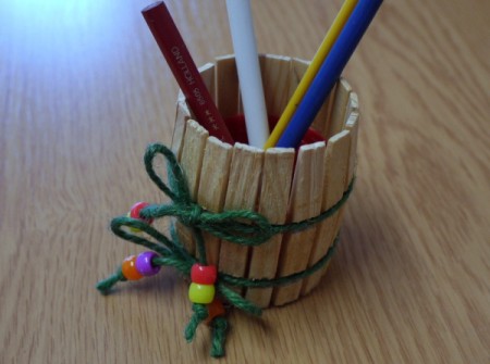 Clothespin Barrel Shaped Pot
