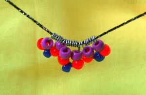 Beaded Necklace Using Clothespin Springs