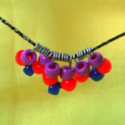 Beaded Necklace Using Clothespin Springs