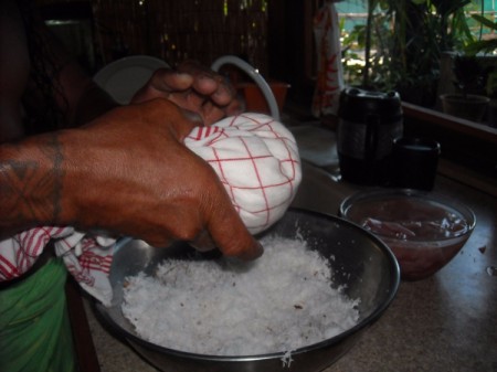 Making Fresh Coconut Milk