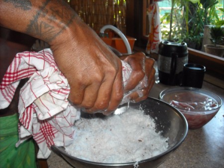 Making Fresh Coconut Milk