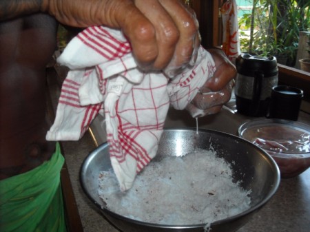 Making Fresh Coconut Milk