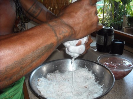 Making Fresh Coconut Milk