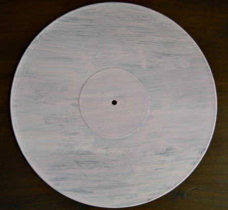 Love You Madly Vinyl Record Underplate - after label has been removed paint record