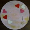 Love You Madly Vinyl Record Underplate   - trace on heart shapes and paint