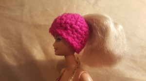 Crochet Ponytail Hat for Barbie Doll
