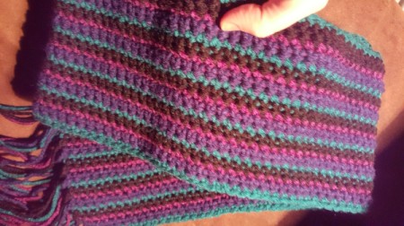 continue until scarf reaches 5.5 to 6 inches wide
