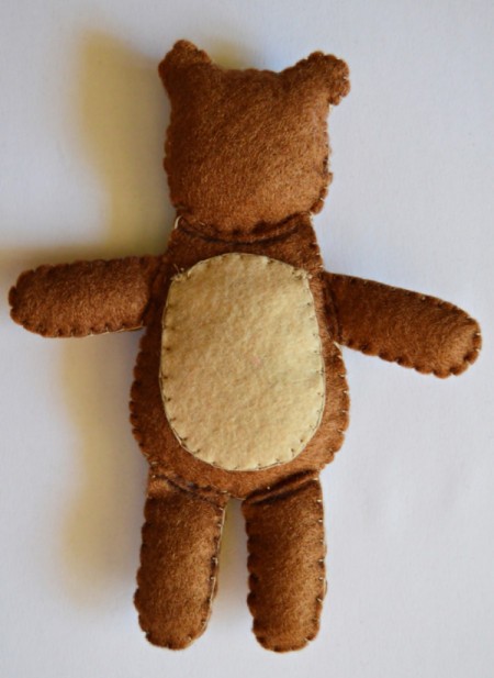 diy felt teddy bear