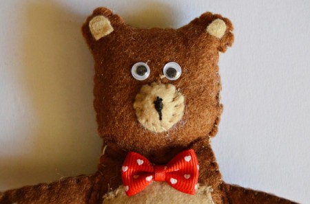 "I Heart You" Felt Teddy Bear