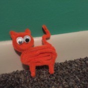 Pipe Cleaner Cat - cat shaped from a pipe cleaner
