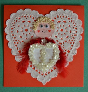 finished Cupid card