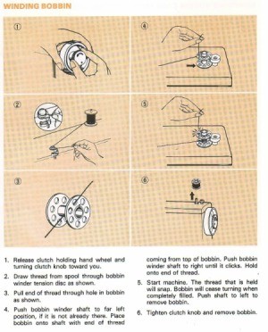 manual page for winding bobbin