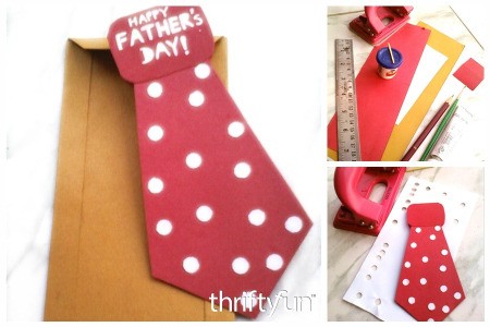 Making a Necktie Father's Day Card