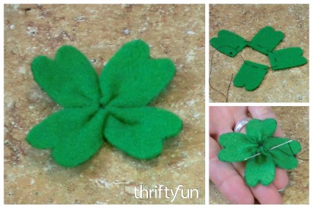 Making a Felt Shamrock Pin