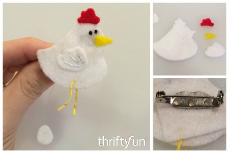 Felt Hen With Egg Pin