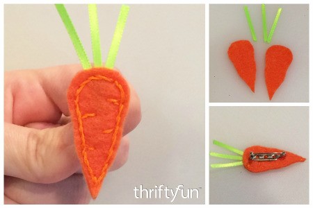 Making a Felt Carrot Pin