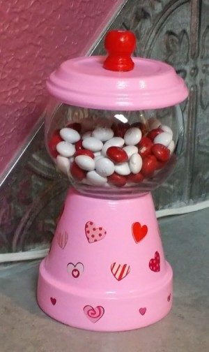 filled candy dish