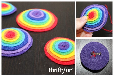 Making a Felt Rainbow Pin