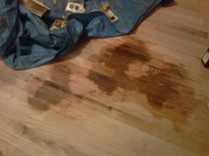 Refinishing Carpet Covered Stained Hardwood Flooring