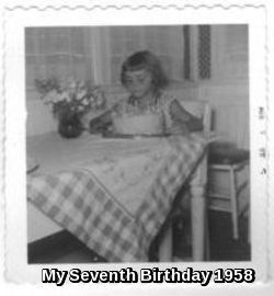 Seventh Birthday Memories (July 1958)