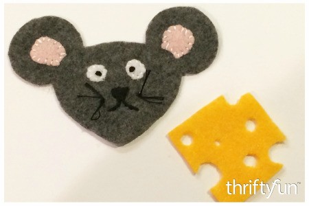 Making a Felt Mouse and Cheese Ornament