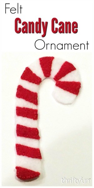 Making A Felt Candy Cane Ornament Thriftyfun 