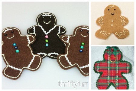 Making Felt Gingerbread Man Ornaments