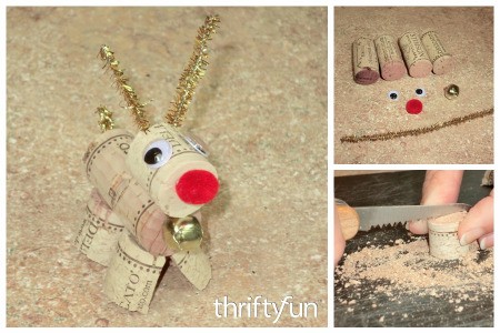 Making a Wine Cork Reindeer